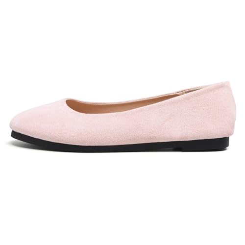 Image of Dear Time Women's Flats Comfortable Slip On Ballet Flats Soft Solid Casual Shoes