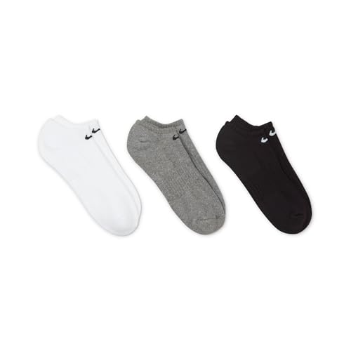Image of Nike Unisex Adult Everyday Cushioned Training No-Show Socks (3-Pack) | Mens and Womens