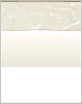 Business Voucher Check Stock - 500 Sheets, Check on Top, Gold Marble