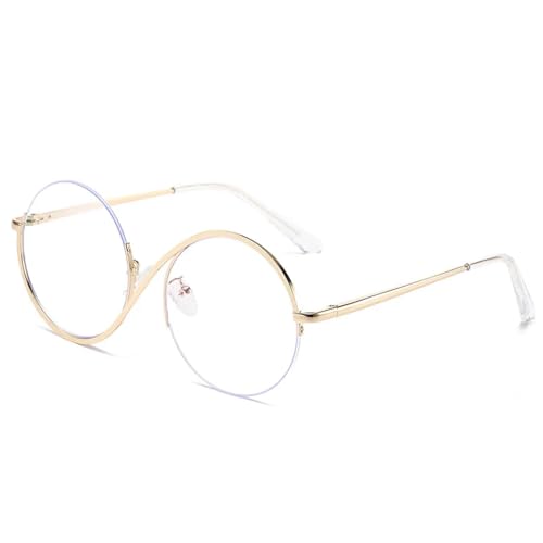 Lunettes rondes sans monture ultra légères et monture vintage en alliage confortable