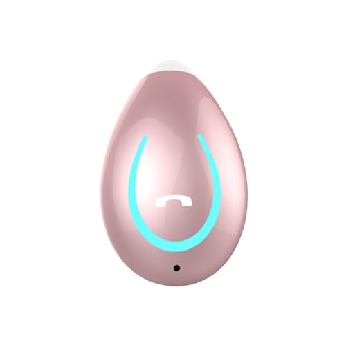 OFFIGAM Auriculares Inalámbricos Mini con Gancho para Oreja Diseño y Control Táctil Auriculares Estéreo para Deporte al Aire Color Rosa