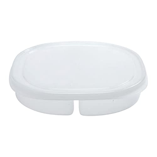 Caja de almacenamiento transparente para refrigerador con tapa, cuatro divisiones, cebolla y ajo, grado subchapado, para refrigerador, plato de carne, soporte para bolsas de preparación de comidas (A