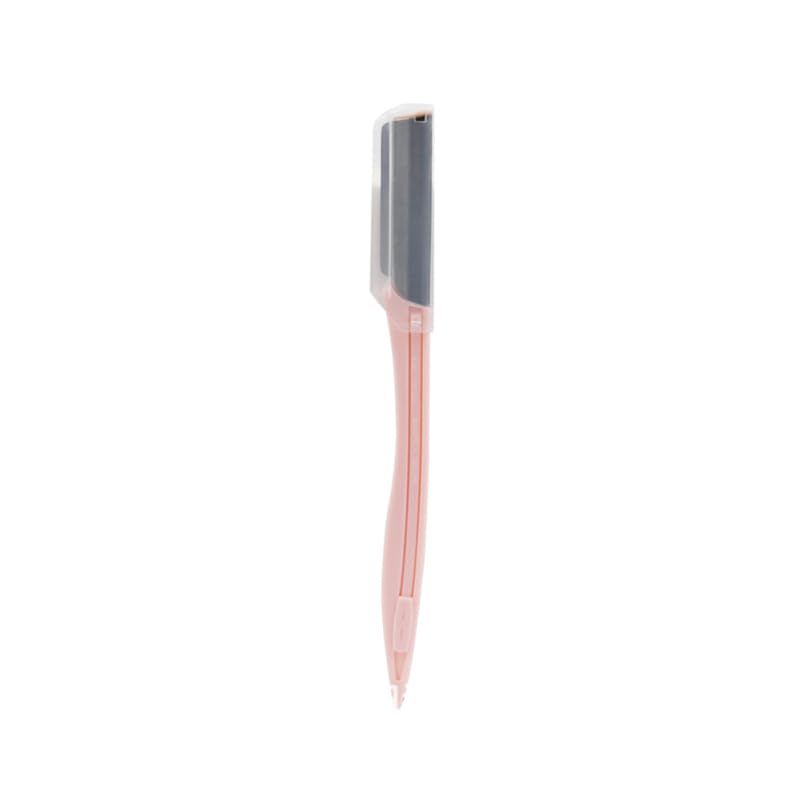 Beaupretty 3Pcs Portable Stainless Steel Eyebrow Razor Makeup Tool Kit for Women and Non Slip Grip Eyebrow Trimmer for Precise Hair Removal for Travel Pink
