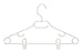Honey-Can-Do HNGZ01364 52 gram Hanger, With Swivel Hook, Dress Notch, and Clips, 18-Pack