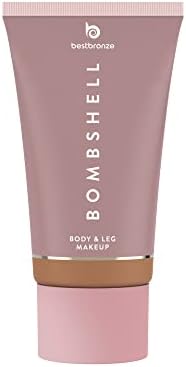 Best Bronze Bombshell Body and Leg Makeup, 3.4 Fl. Oz. (NC49 Tan Glow) - Full Coverage Foundation and Concealer Makeup to Cover Scars, Bruises, Tattoos, Vitiligo, And More