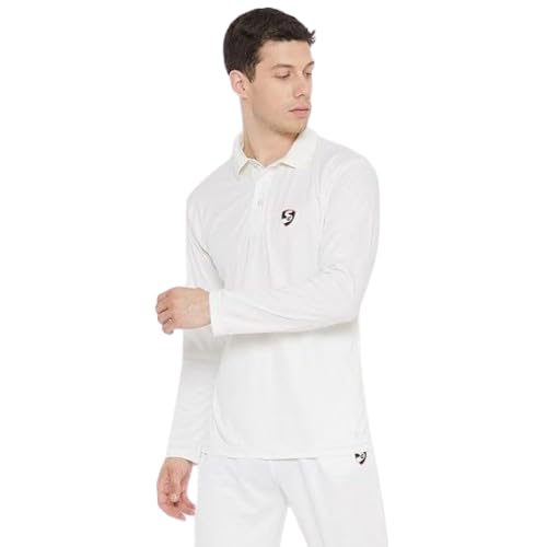 SG Club Full Sleeve Cricket Shirt Whites Junior | Move Freely and Stay Cool with Our Stretch Shorts & Breathable Tees-picture-15