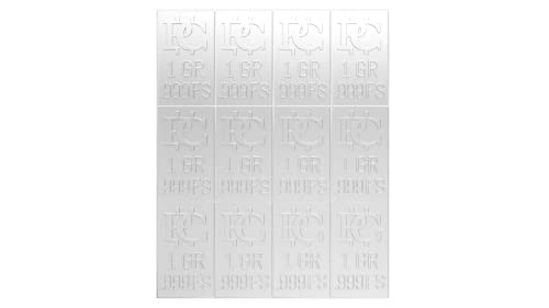 12 One Grain Pure Silver Bars .999 Fine Silver Snaps Apart