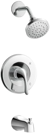 PROFLO PF6830G Alvord Tub and Shower Trim Package with 1.75 GPM Single Function Shower Head - Chrome