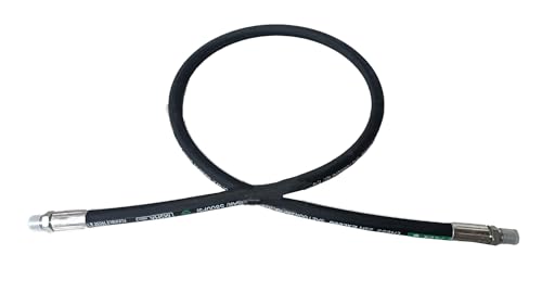 Generic HaiChi 15611-08-08 Hydraulic Hose Swivel Assembly 1/2” Hydraulic Hose 84” Long?3988 psi-US, Black