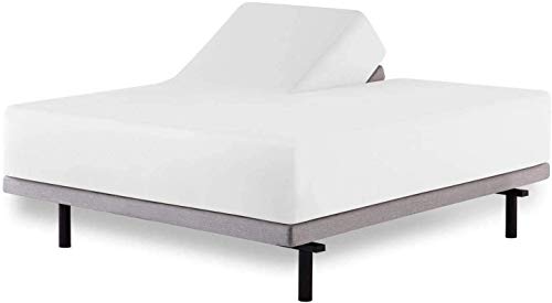 Top Split Queen-White Solid Sheet Set for Split-Head Adjustable Bed, 32" Split at Top, 800 Thread Count 100%-Long-Staple-Cotton Top-Split Sheet-Set, Fits 15" Deep Pocket
