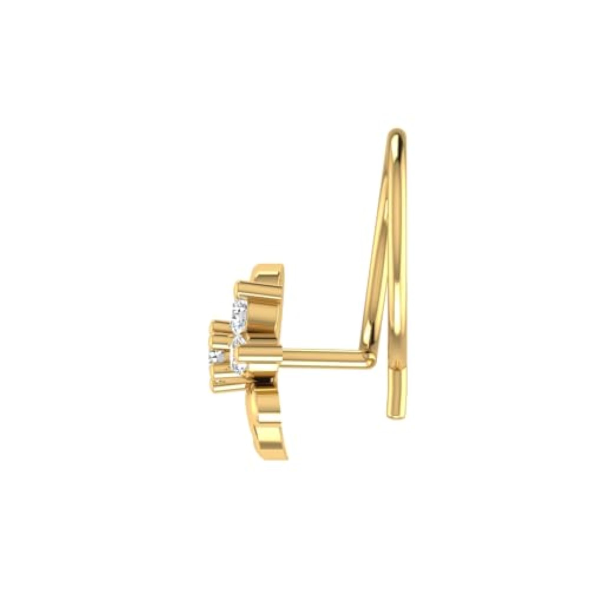 Women's 14Kt Yellow Gold Stud Nosering, Classic