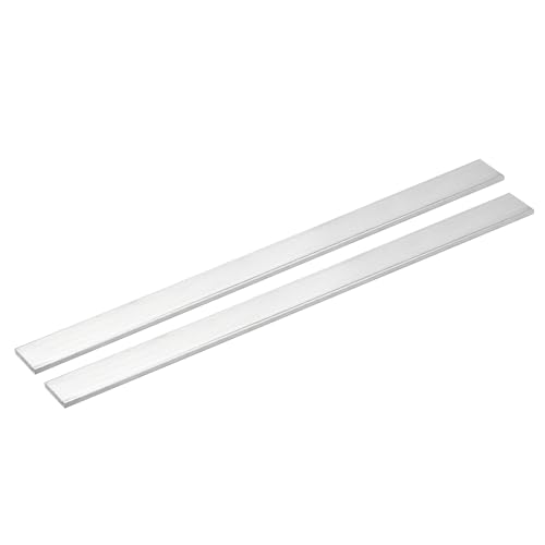 Image of uxcell Square Aluminum Flat Bar, 2Pcs 1 /8 inch Thick 0.8 inch Width 12 inch Length Square Aluminum Bar 6061 Aluminum Flat Plate, 3 x 20 x 305mm T6511 Solid New Mill Stock for Industrial Building