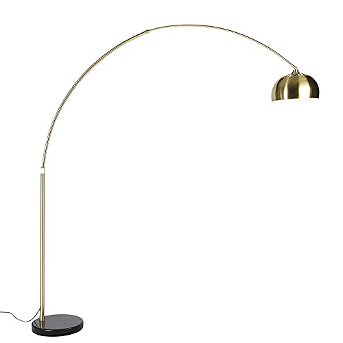 QAZQA xxl - Lampadaire - 1 lumière - H 2690 mm - Noir et Or - Moderne - éclairage intérieur - Salon I Chambre