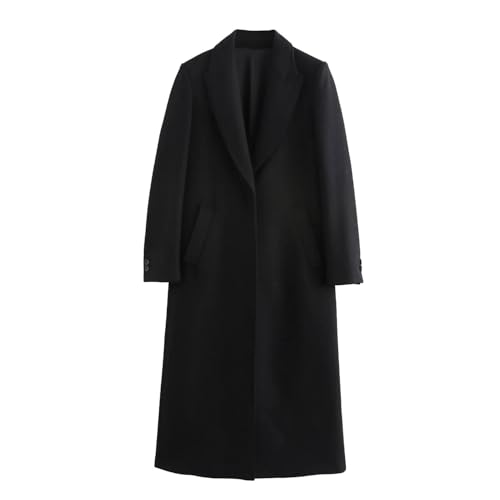 Manteau en laine mélangée noire pour les journées fraîches d'automne