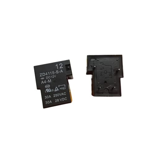 Relais CC 12V ZD4115-SA 4 broches pour circuits imprimés automobile et industrie x5