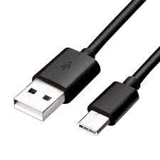 Image of Original Charging Data Cable Compatible for Samsng Galaxy A30 | Galaxy A30S | Galaxy A40 | Galaxy A50 | Galaxy A50S | Galaxy A60 | USB Type C (Only Cable) Black