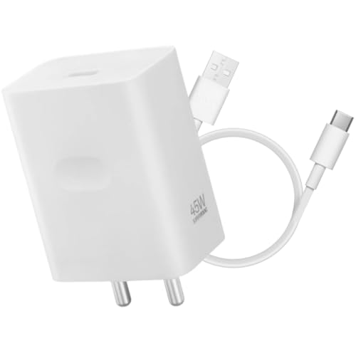 Image of Original Ultra Fast Charger 45W with USB Type C Cable Compatible for Oppoo | F27 Pro Plus | Reno10 5G | A59 5G (with Cable)