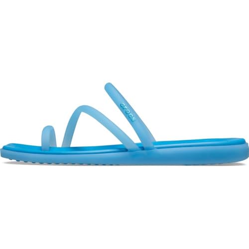 Image of Crocs Women's Miami Toe Loop Sandals | Square Toe Flat | Flexible Straps | Croslite Foam Footbed