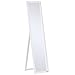 HOMCOM Espejo de Pie Cuerpo Entero Espejo de Pared Rectangular con 2 Formas de Uso Moderno para Pasillo Dormitorio Sala de Estar 37x48x152 cm Blanco