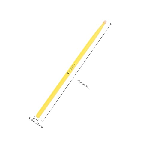 Baquetas de madera de arce RUNROTOO, ligeras y ergonómicas, color amarillo miniatura 2