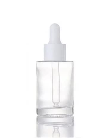 JARBAZAAR [ PACK OF 6 pcs] 30 ML FLAT SHOULDER Empty Refillable clear Glass Essential Oil Dropper Bottles Cosmetic Sample Container Vial Jars with Glass Eye Dropper. 100% leak proof-image-49