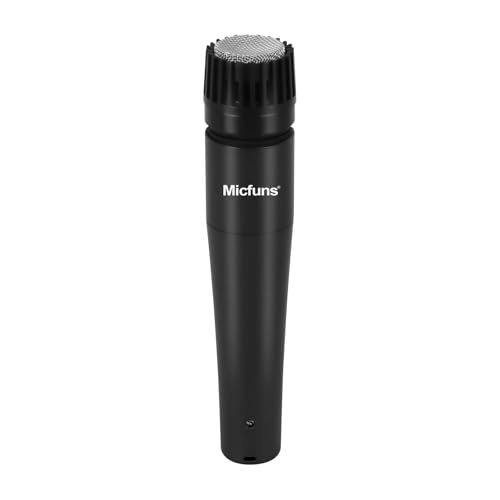 micfuns M57 Vocal Dynamic Classic Style Microphone Audio Instrument Classic Professional Dynamic Cardioid Unidirectional with Cable, for Instruments, Drums, Percussion, Vocals