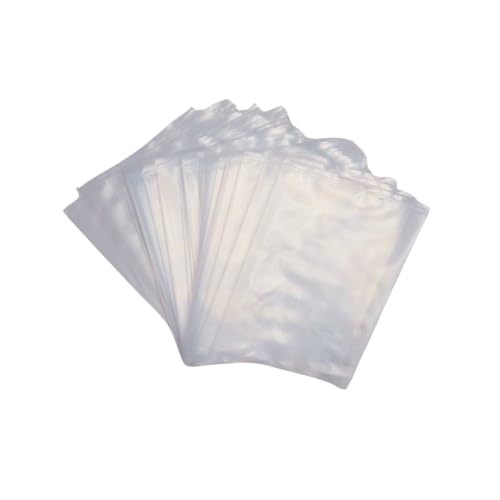 Image of Foreign Pickle Packing Covers | LDPE Poly Bags for Travel & Export | Virgin Plastic Thick Bags | 100 Pcs (50 Milk White 8x10 & 50 Transparent 7x10) | Pickle Packing Covers for Abroad Thick 1kg White