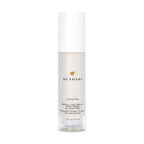 SUNDARI Omega 3+ and Amalaki Night Cream, 1.7 Fl Oz, Deeply Nourishing Formula rich in Vitamin C, Herbal Extracts for Hydrated and Brighter Skin Cover