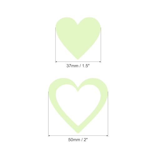 Set de stickers decorativos en forma de corazón que brillan en la oscuridad miniatura 2