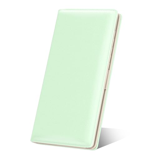 Image of Nipichsha Womens Wallet, RFID Slim Wallets for Women, Thin Ladies Credit Card Holder Purse, Cute Leather Bifold Clutch Billfold with 11 Card Slots & ID Window, Green