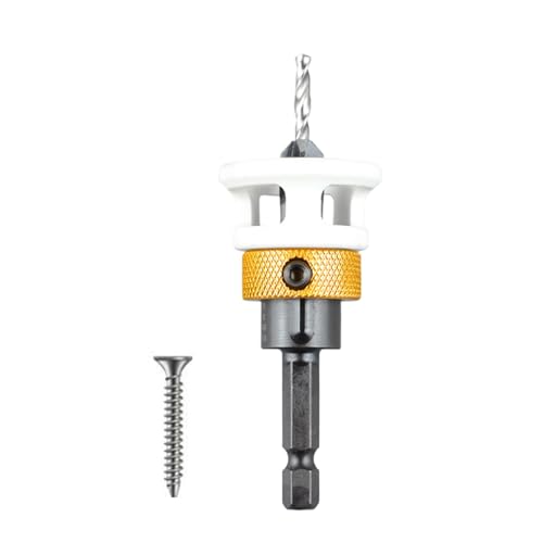 Zunishaone Juego de brocas de cambio rápido, brocas de varilla hexagonal, broca de fregadero de profundidad ajustable, brocas de madera – Broca de agujero grueso, fresa cónica para madera blanda y