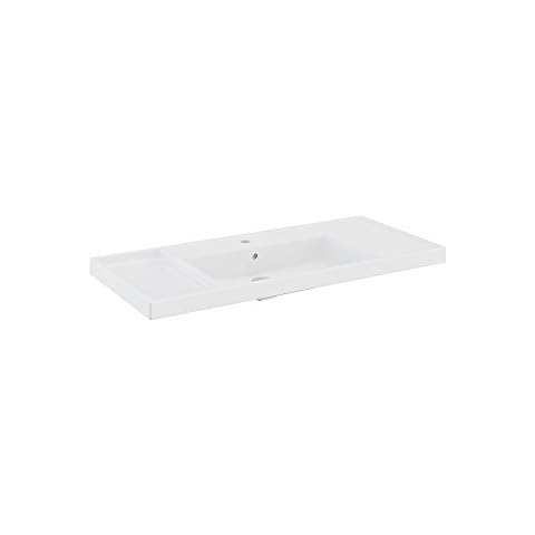 Bath+ by Cosmic Lavabo de Resina Blanco 100cm Cover