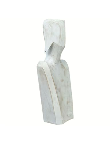 Coco Papaya Présentoir en bois pour parures colliers et boucles 35cm | Finition Blanc Cérusé