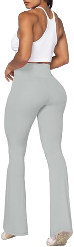 Image of Sunzel Flare Leggings, Crossover Yoga Pants with Tummy Control, High-Waisted and Wide Leg