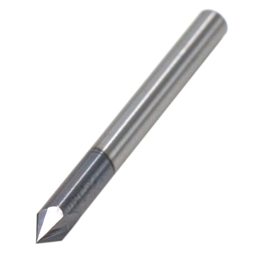 Image of 5Pcs 1 /8 inch 2 Flute 60 Solid Carbide Chamfer End Mills - AlTiN Coated | Single End, 60 Chamfer Angle, 1 /8 inch Cutting Diameter, 1 /8 inch Shank Diameter, 1-1 /2 inch Overall Length