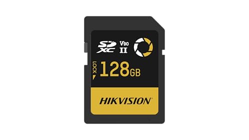 Image of HIKVISION V90 128GB SDXC SD Card | UHS-II U3 V90 | 300MB /s Read & 260MB /s Write Speed | 8K & 4K UHD Video & High-Speed Burst Shooting | Compitable with DSLR & Cinema Cameras |Shockproof|3Yrs Warranty