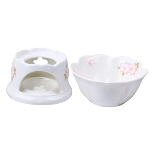 Veemoon Olla de para Fundir Chocolate y Queso con Quemador para Cocina Hogar Olla Fondue para Derretir con Base para Vela para Repostería y Cocina Familiar