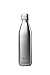 Qwetch - Bouteille Isotherme - Gourde Nomade Inox - 24h Froid et 12h Chaud - Etanche, Sans BPA & Réutilisable - Gourde isotherme pour Sport, Voyage, Bureau, Randonnée - Inox Brossé - 750ml