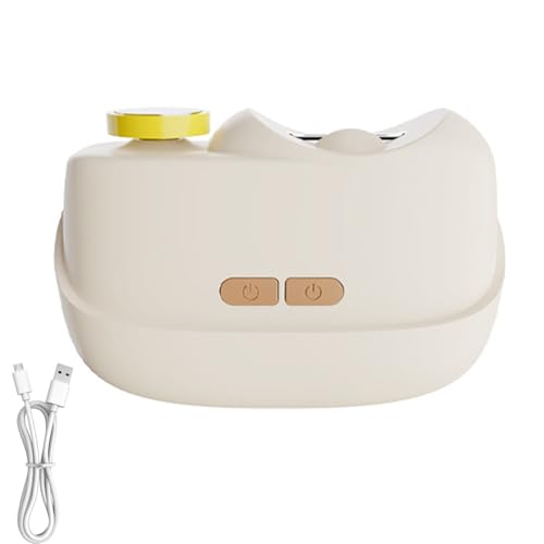 Coupe-ongles électrique pour seniors et enfants avec éclairage LED et réservoir jaune