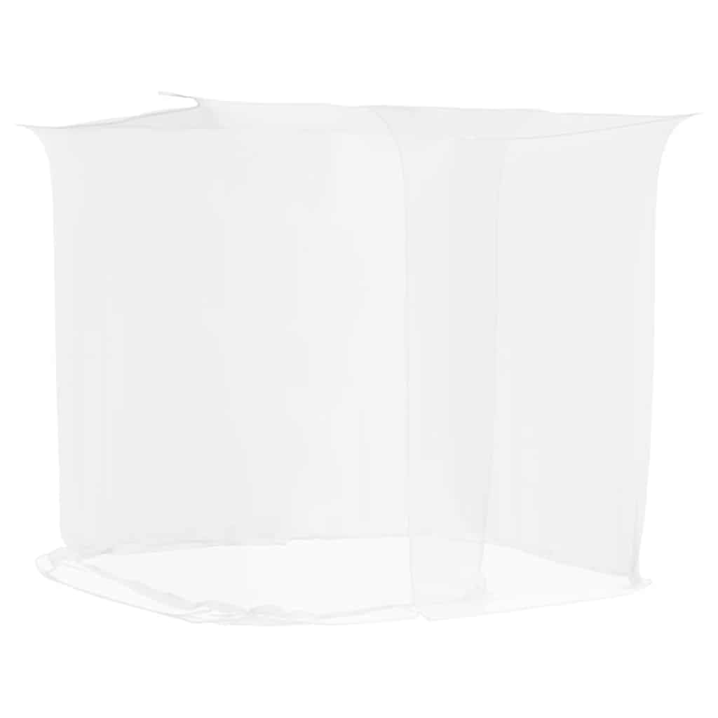 Moskitonetz zum Aufhängen aus Polyester weiß 220 x 120 x 150 cm, 156 Mesh, für Bett, Mückenschutz für Reise, Camping, Balkon und Terrasse