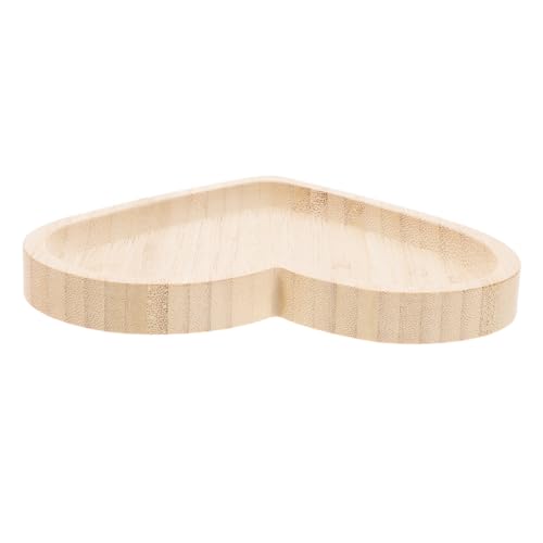 Cabilock Vassoio da Portata in Legno A Forma di Cuore Piatto da Frutta Piatto Multifunzionale per Snack