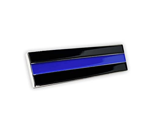Blue Thin Line Bar Lapel Pin USA American