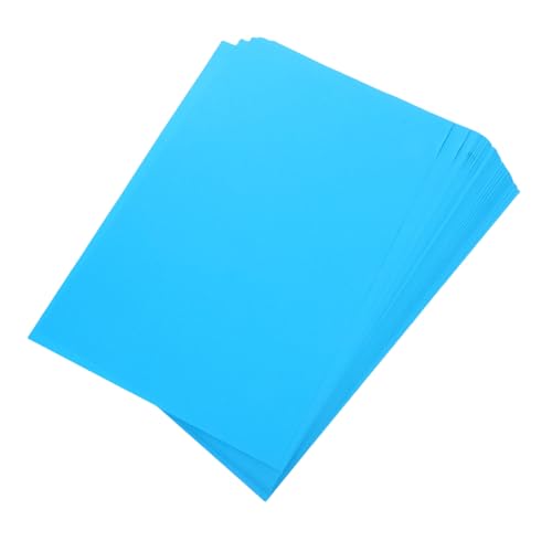 GRIRIW 100 piezas Papel de Colores Surtidos Gruesas para Dibujo Infantil y Manualidades DIY Papel para Impresión y Origami Compatible con Impresoras Láser Azul
