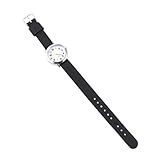 LRXIYODE Reloj Infantil Deportivo con Correa de Nylon Diseño de Dibujos Animados para Niñas Negro
