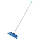 Beaupretty Long Handle Household Broom with Stainless Steel Handle for Efficient Home Cleaning for Indoor and Outdoor Use Heavy Duty Floor Brush for Easy Dust Removal