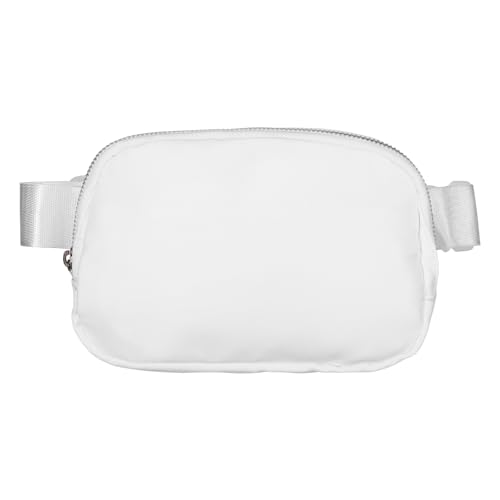 YBEATY Bolsa de cinto para mulheres, mini bolsa transversal pequena, pochete moderna com alça ajustável para adolescentes, meninas, homens, treino, corrida, viagem, caminhada, ciclismo (branca)