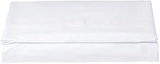 Amazon Basics Microfiber Flat Sheet, 230 x 260 cm - White