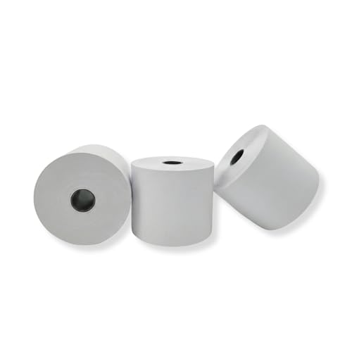 2 1/4\" x 150\' White Adding Machine Paper Rolls – One Ply Register/Calculator/10-Key Paper for Printing Calculators and Registers – 16 Rolls