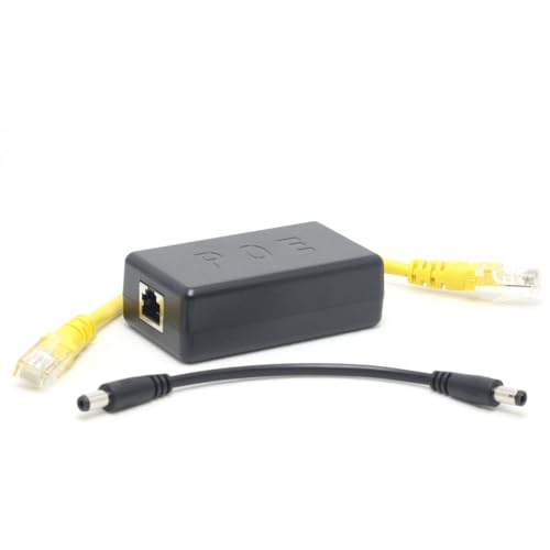 DSLRKIT 2.5G Gigabit Active PoE Splitter 12V 2A 24watt DC 5.5x2.1mm Ethernet 802.3AT