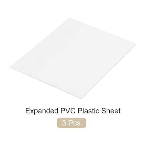 Image of Expanded PVC Plastic Sheet 7 /64 inch Thick, 11 inchx14 inch Lightweight Rigid Foam Sheet, [for Crafts Signage Displays Digital Screen Printing] - White / 3 Pcs